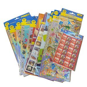 Sticker Lot of 16 Sets‎ Cars Animals Alphabet Dinosaurs Mermaid Carnival Sparkly